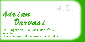 adrian darvasi business card